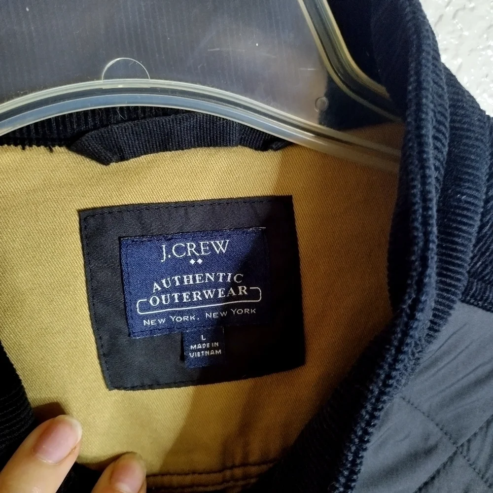 J. Crew Men's Greyson Quilted Field Jacket Black sz L